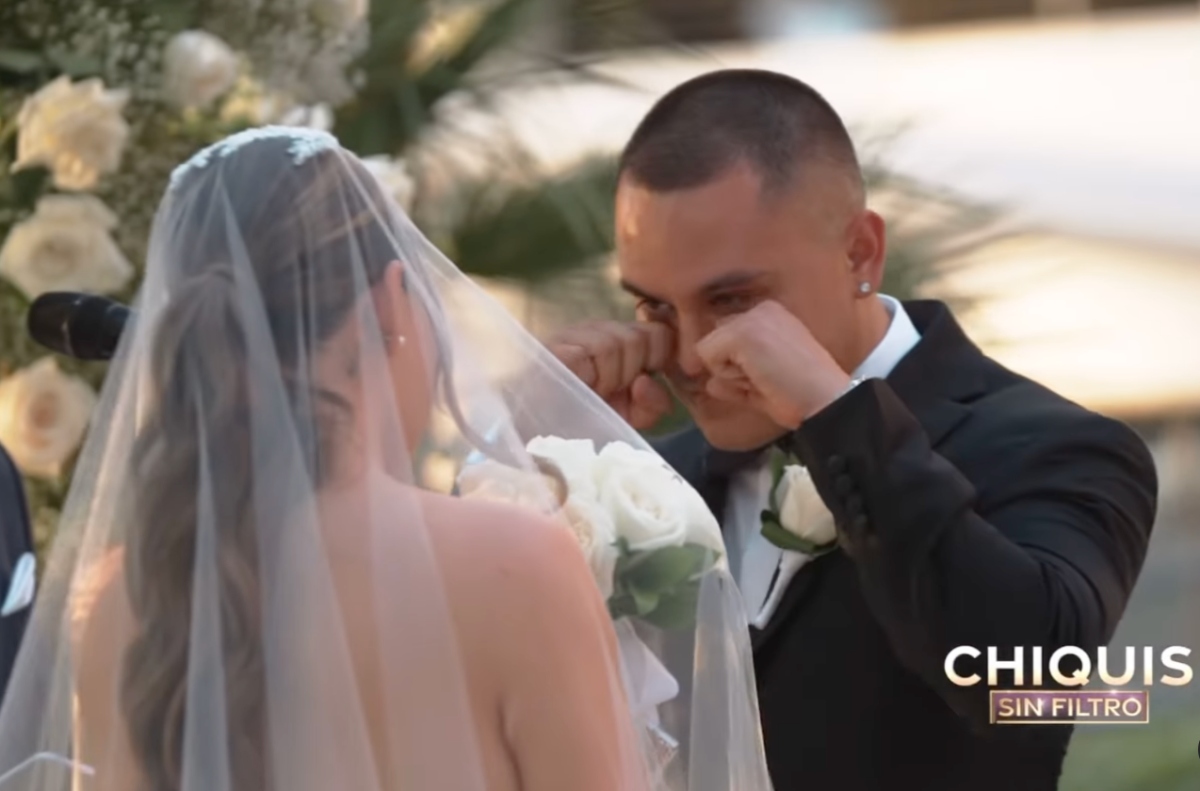 boda de Chiquis, novio llorando en la boda, escena, reality, QuéOnnda