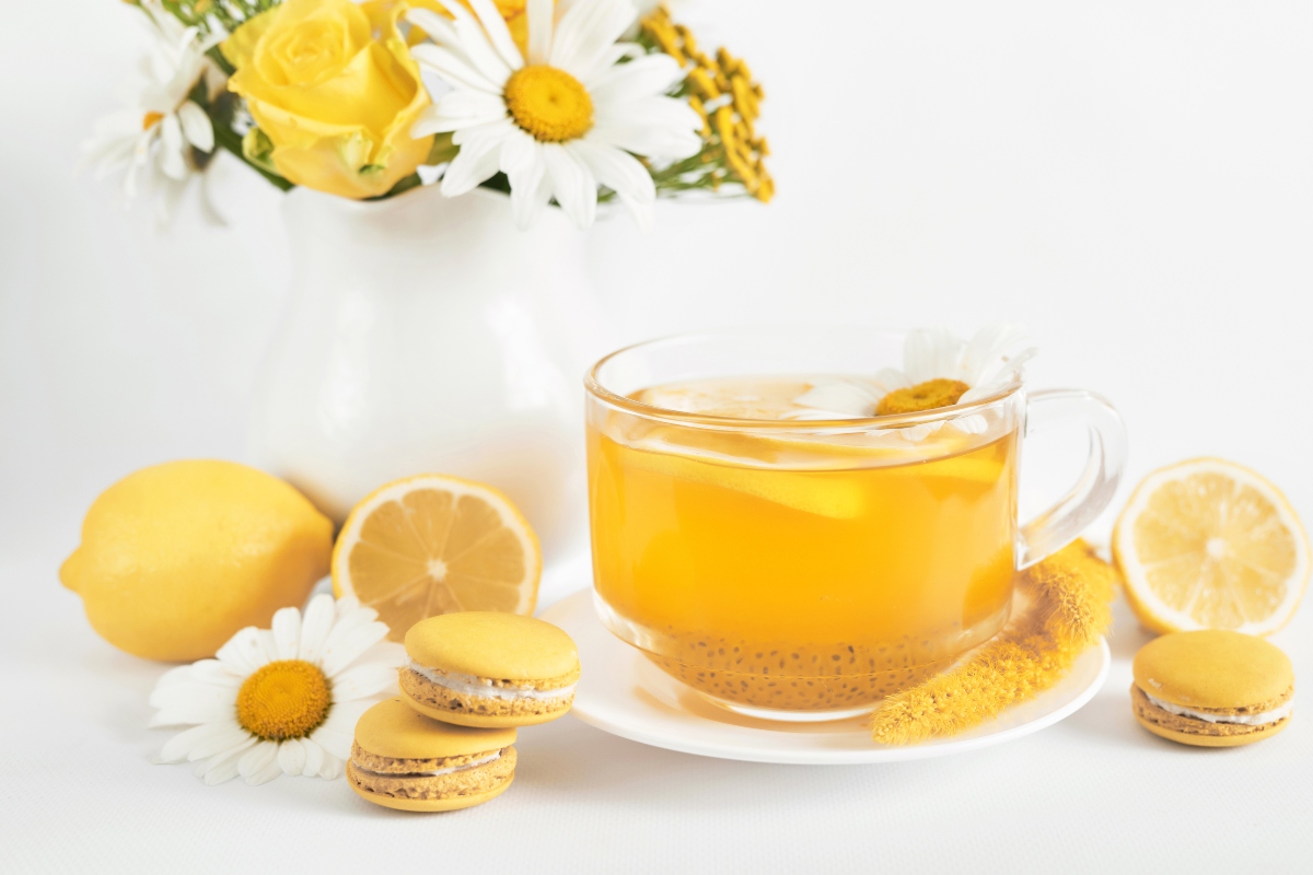 manzana, té, tos, enfermedad, digestión