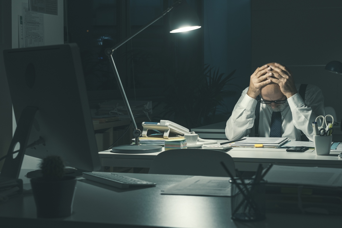 ansiedad, trabajo, oficina