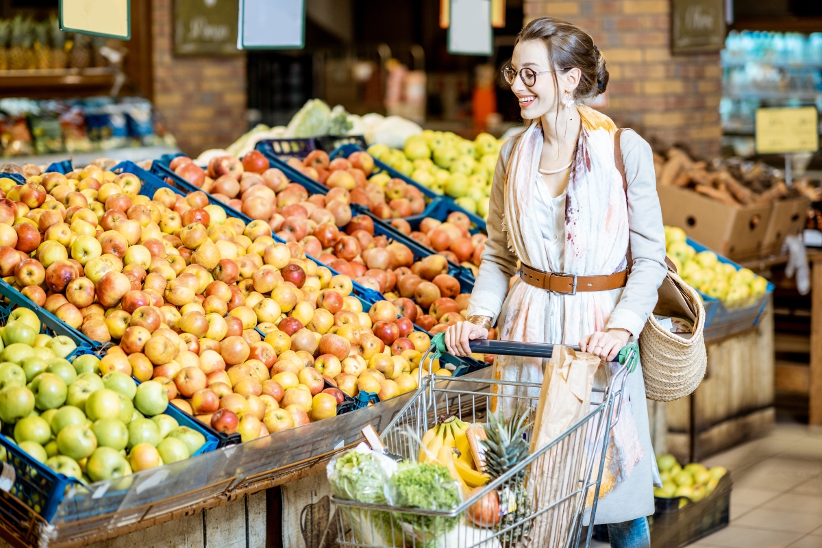 manzanas, alimentación, sano