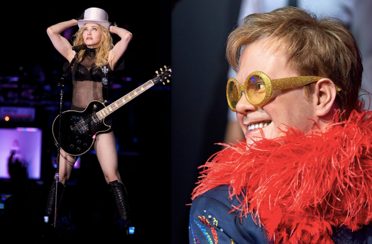 Tras años de estar peleados, por fin Madonna y Elton John se reconcilian y se toman foto