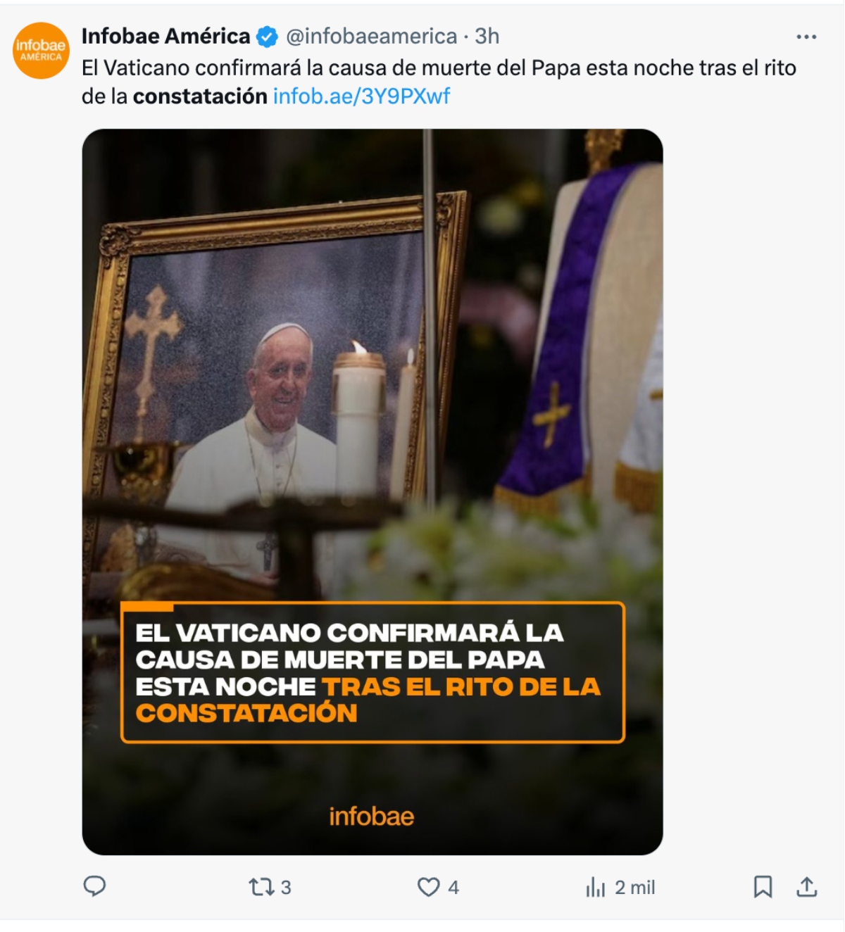 Causa muerte papa Francisco, papa Francisco, de qué murió el papa Francisco, Vaticano, QuéOnnda