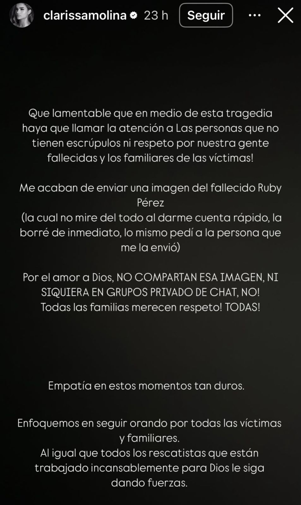 Clarissa Molina, famosos