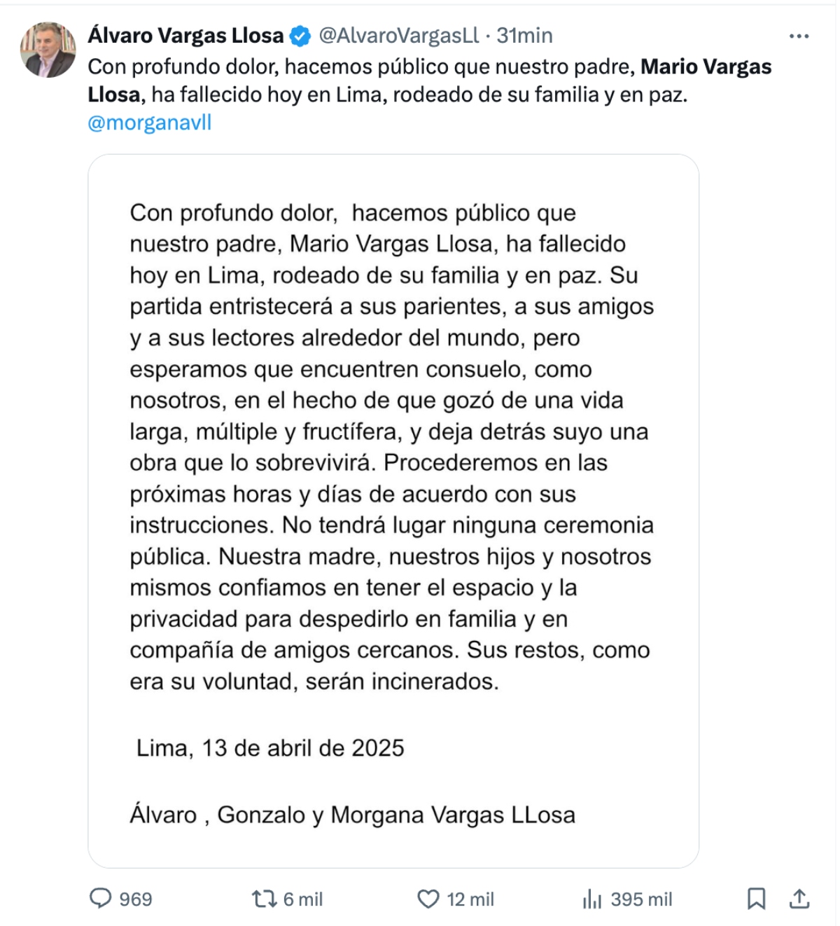 Mario Vargas Llosa, muere Mario Vargas Llosa, escritor peruano, literatura, QuéOnnda