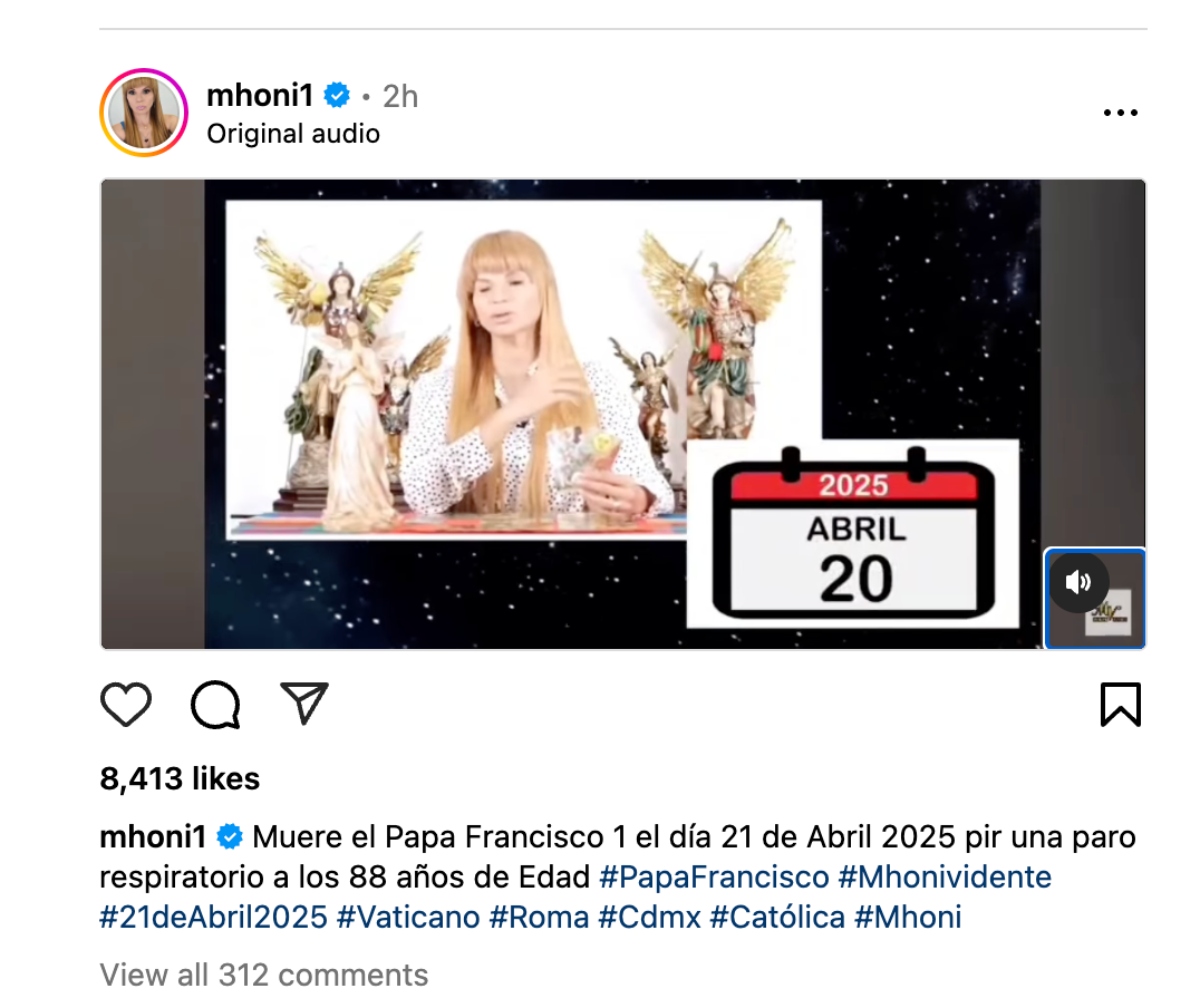 Mhoni Vidente papa Francisco, Mhoni Vidente, Papa Francisco, predicción cumplida, QuéOnnda