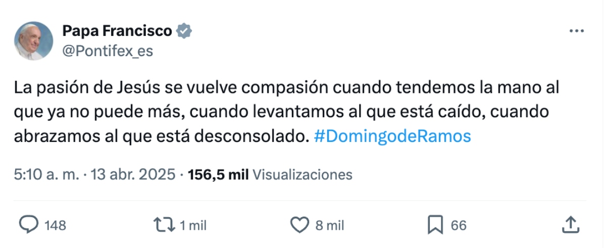 Papa Francisco Domingo Ramos, Papa Francisco, Domingo de Ramos, Semana Santa, QuéOnnda