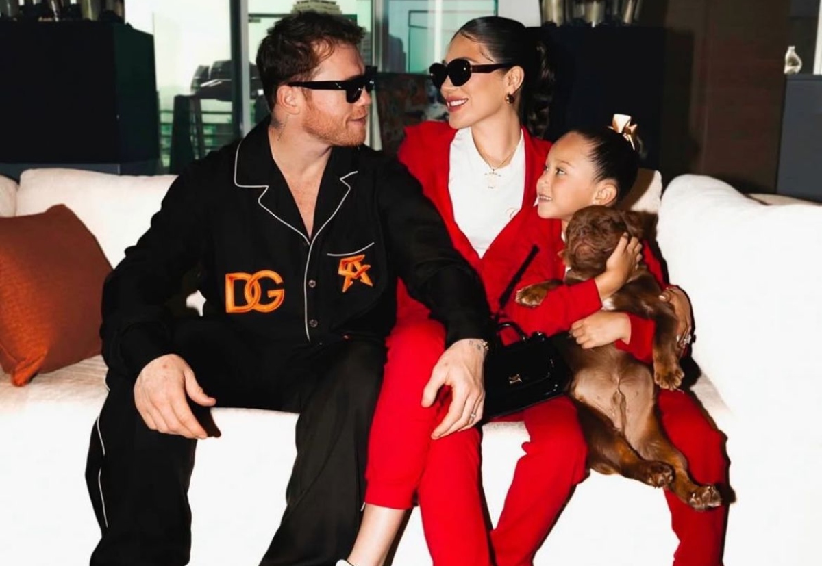 ¡Se pasean por Arabia Saudita! Mientras Canelo entrena para su pelea, su esposa Fernanda Gómez y su hija turistean