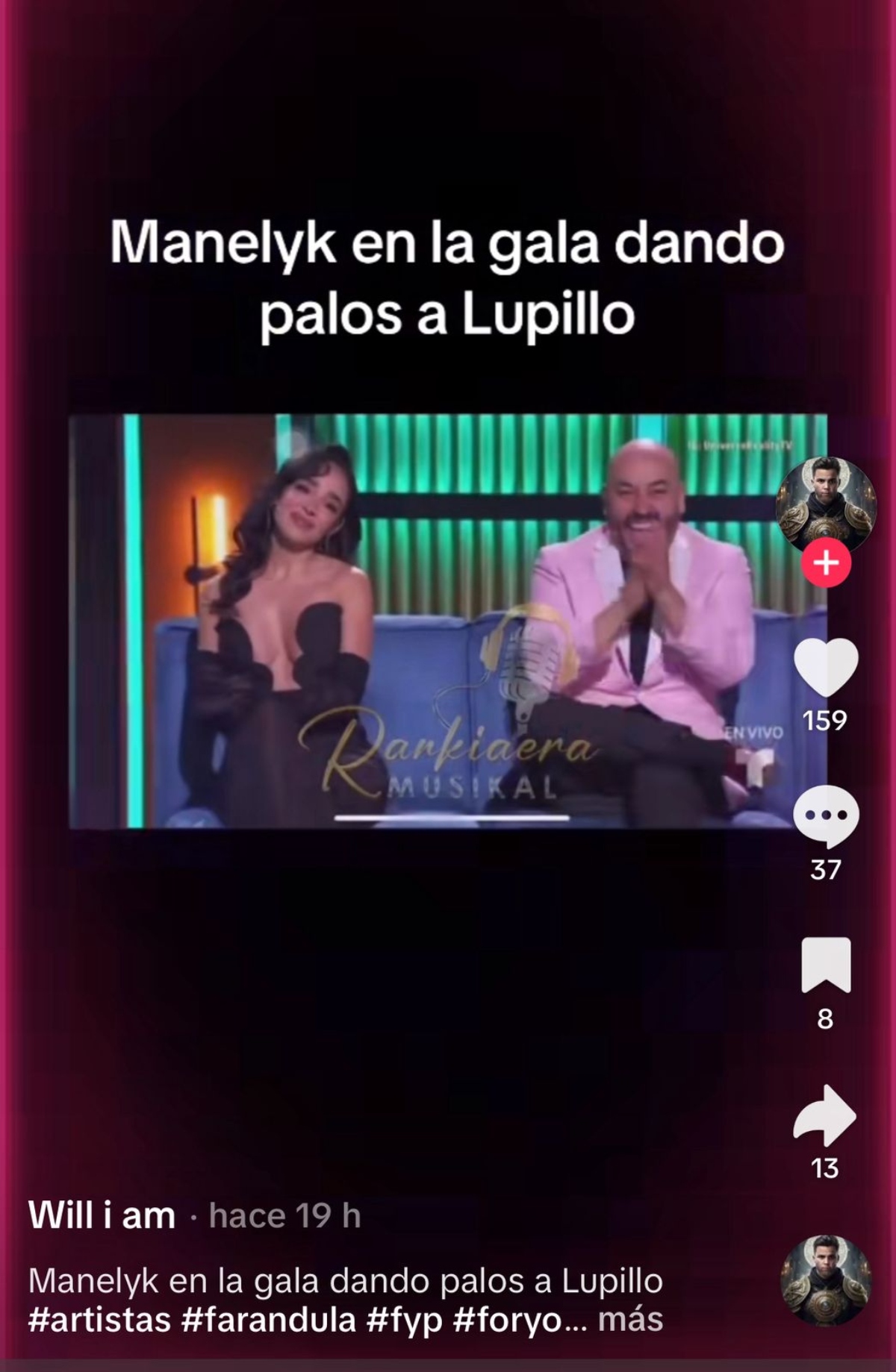 Manelyk, Lupillo Rivera, entretenimiento