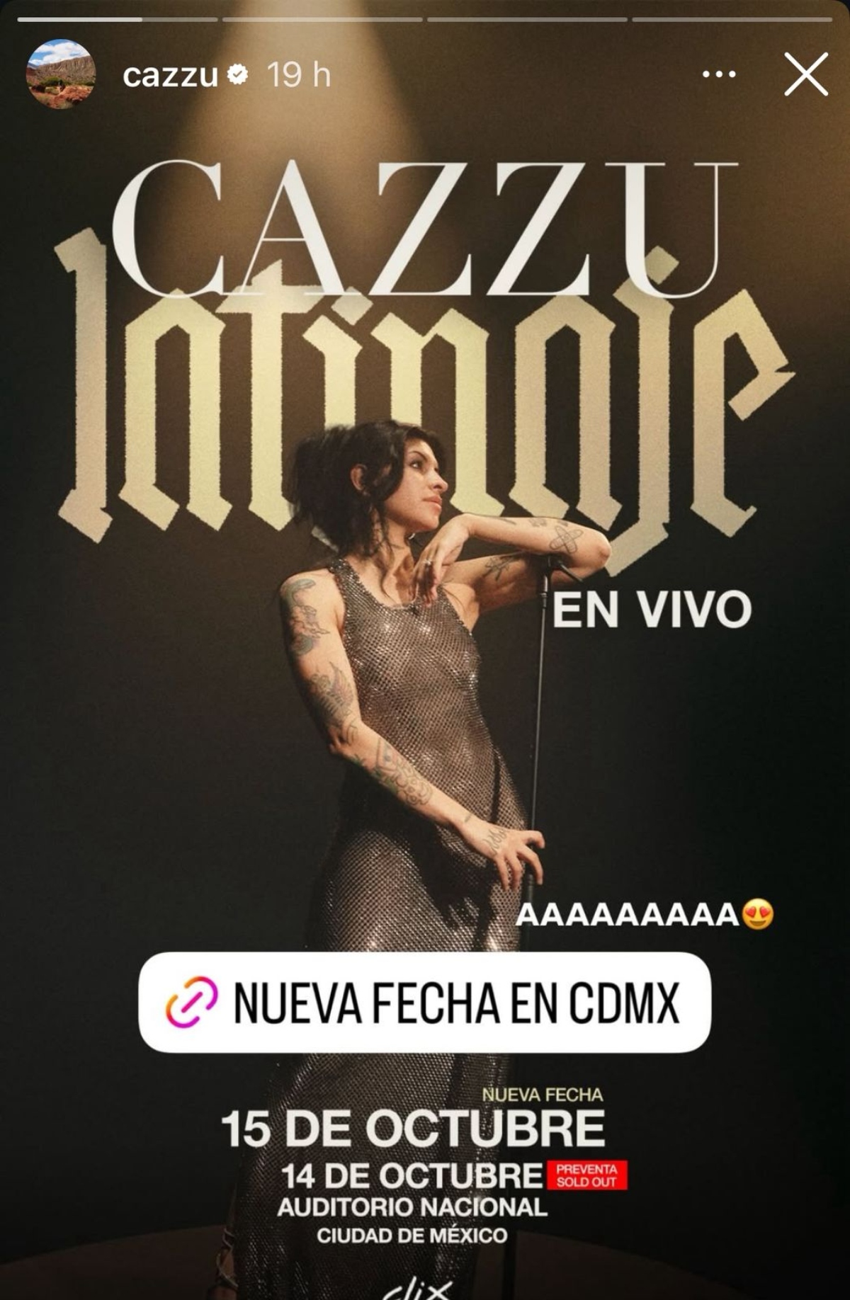 Latinaje, Cazzu, espectáculos