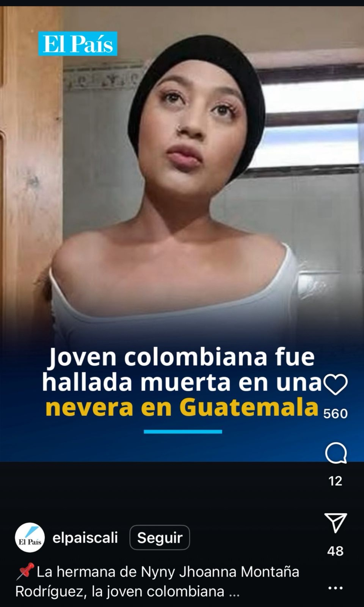 muerte, asesinato, homicidio, Nyny Montaña