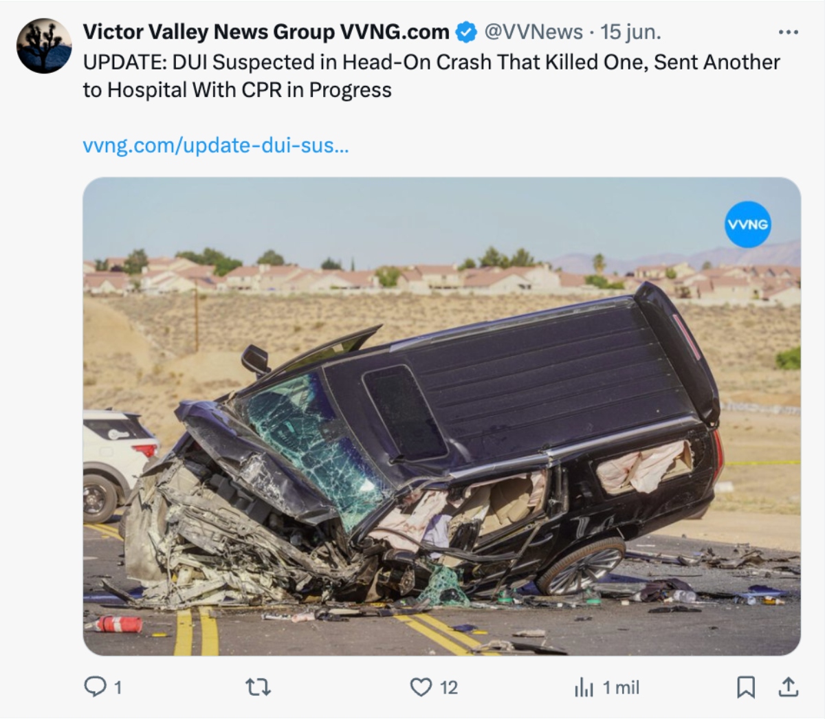 Tragedia accidente Victorville California, Tragedia, accidente, Victorville, California, QuéOnnda