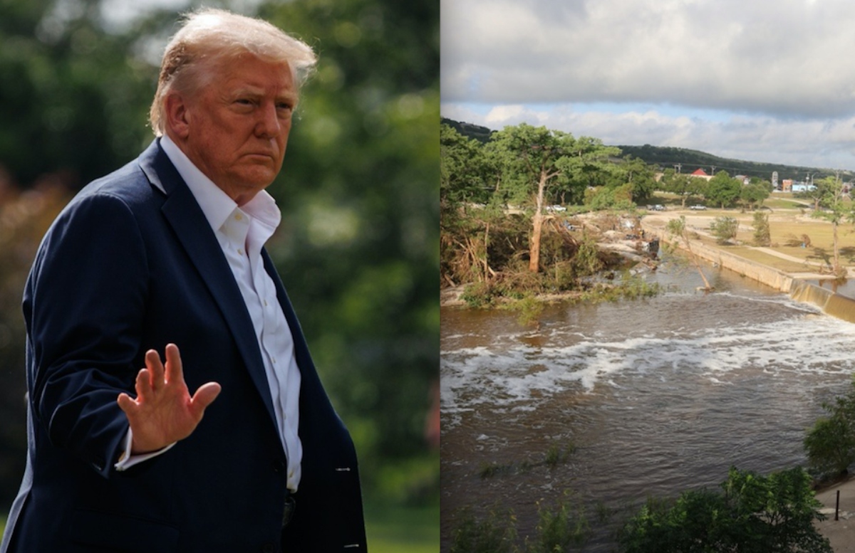 «…Nunca nada como esto; es algo terrible». Trump se sorprende por devastación en Texas