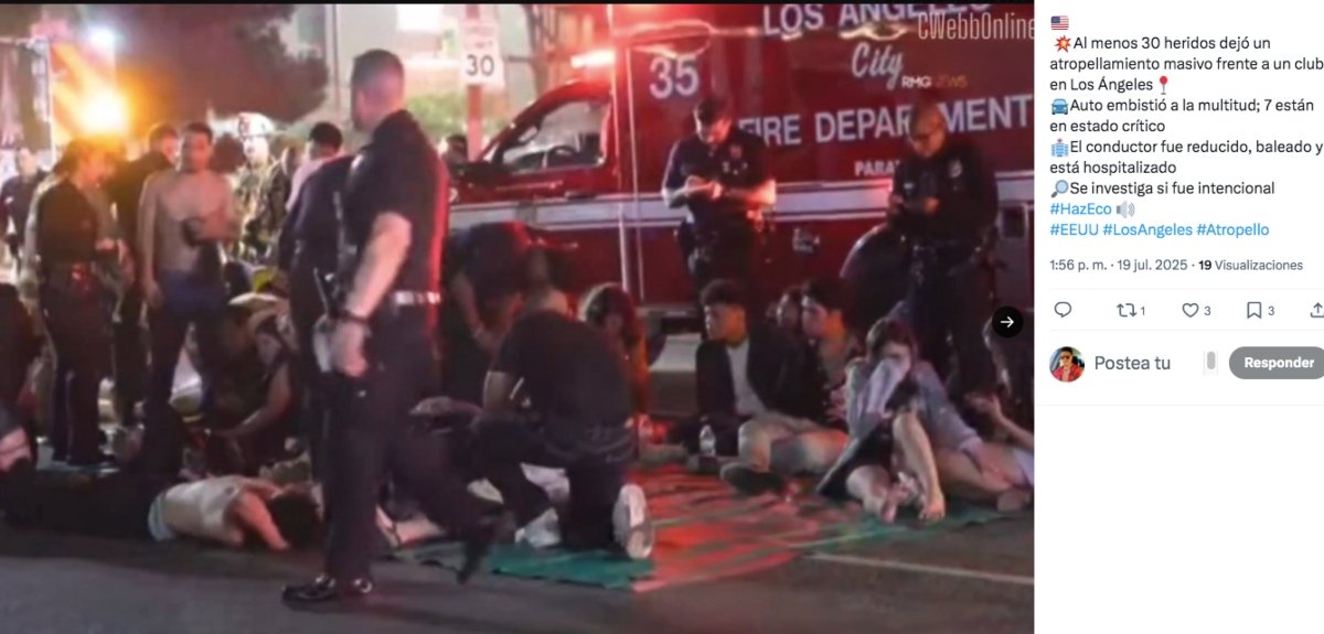 Atropellamiento, Los Ángeles
