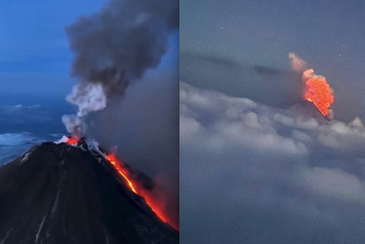 Entra en erupción el volcán Klyuchevskoy tras terremoto de 8.8 en Rusia