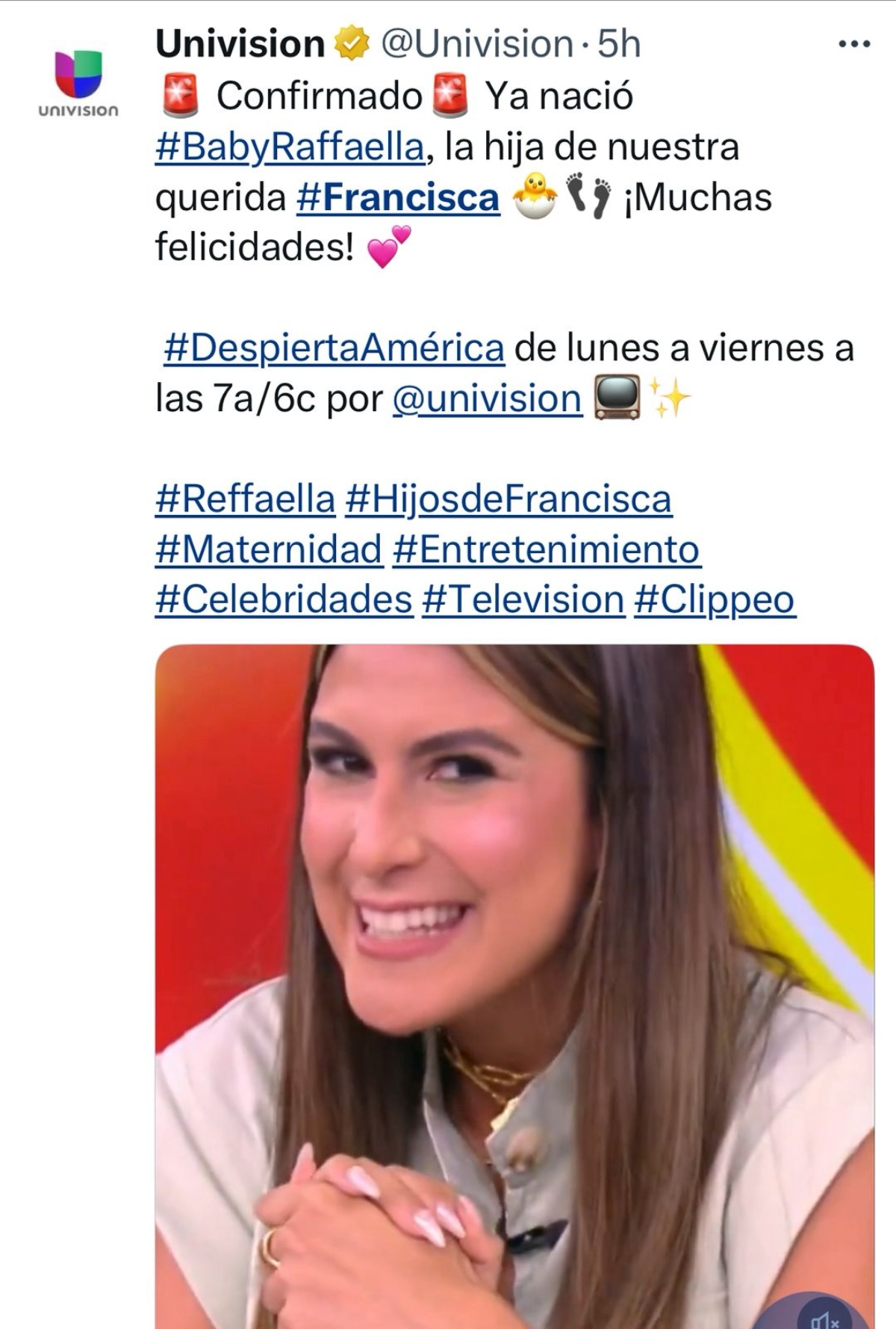 Despierta América, Francisca, televisión