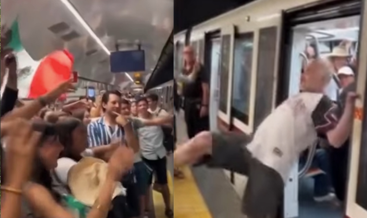 Video viral: Italiano agrede a mexicanos en el Metro y no los deja subir
