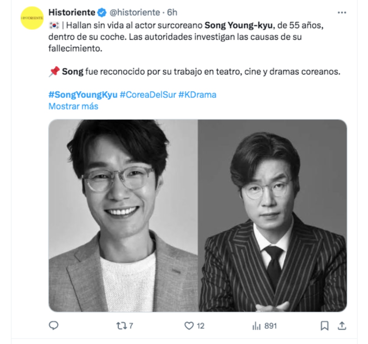 Song Young‑kyu, actor, televisión