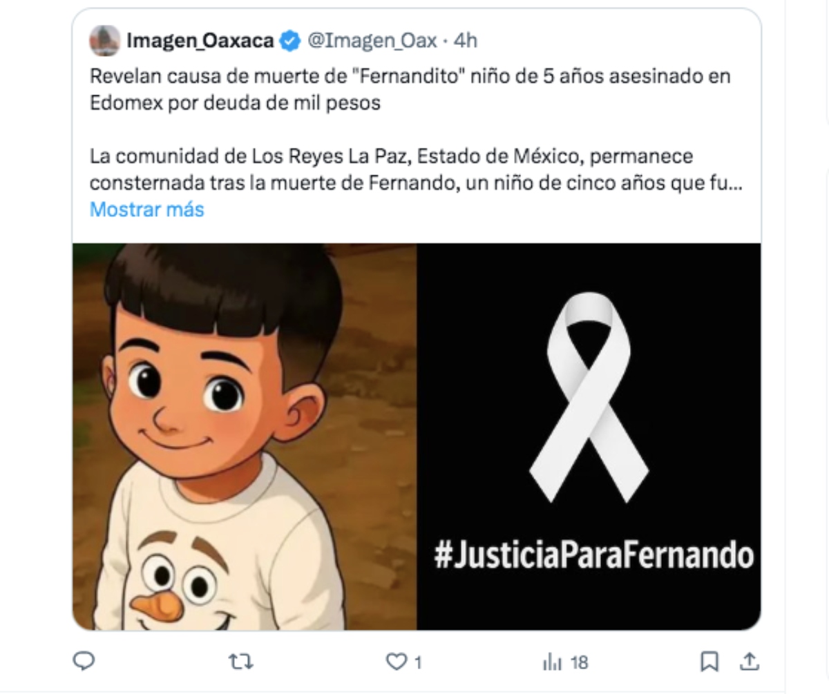 Fernandito, crimen