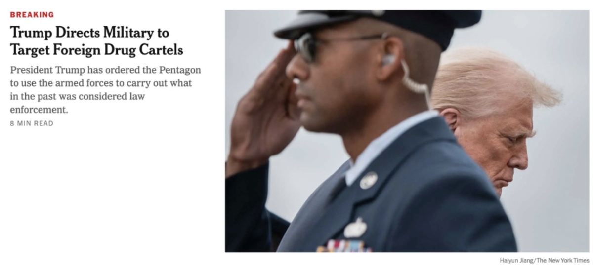 Trump, militares, crimen organizado