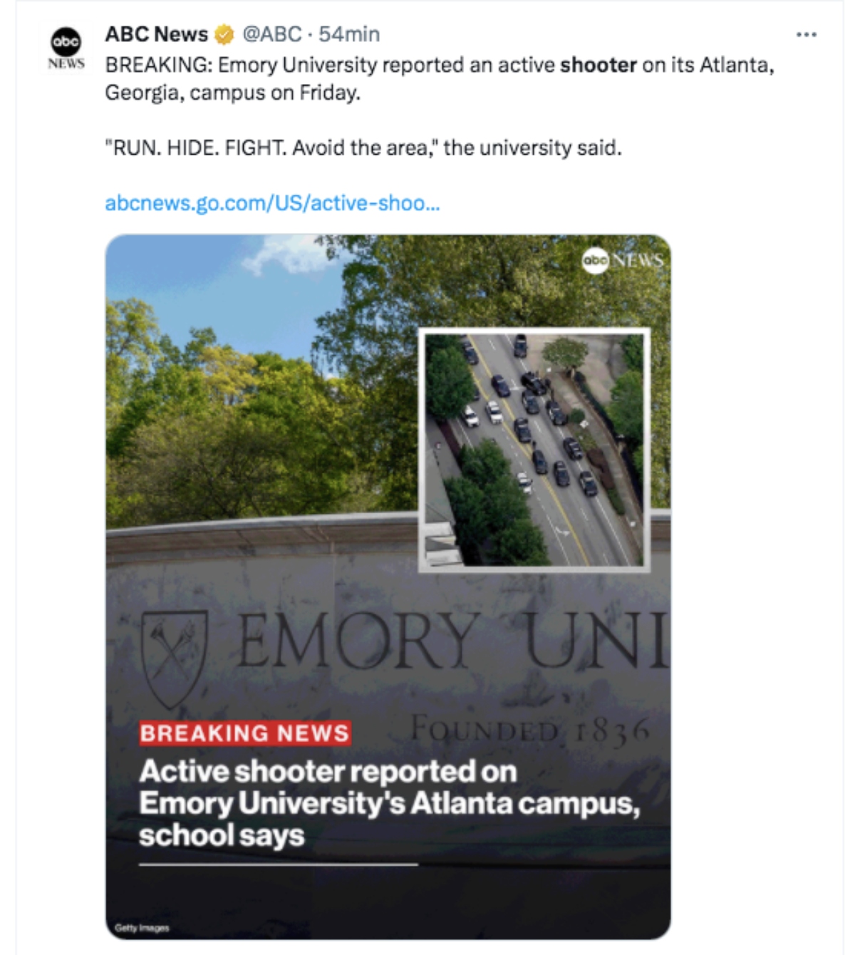 Universidad Emory, tiroteo, Atlanta