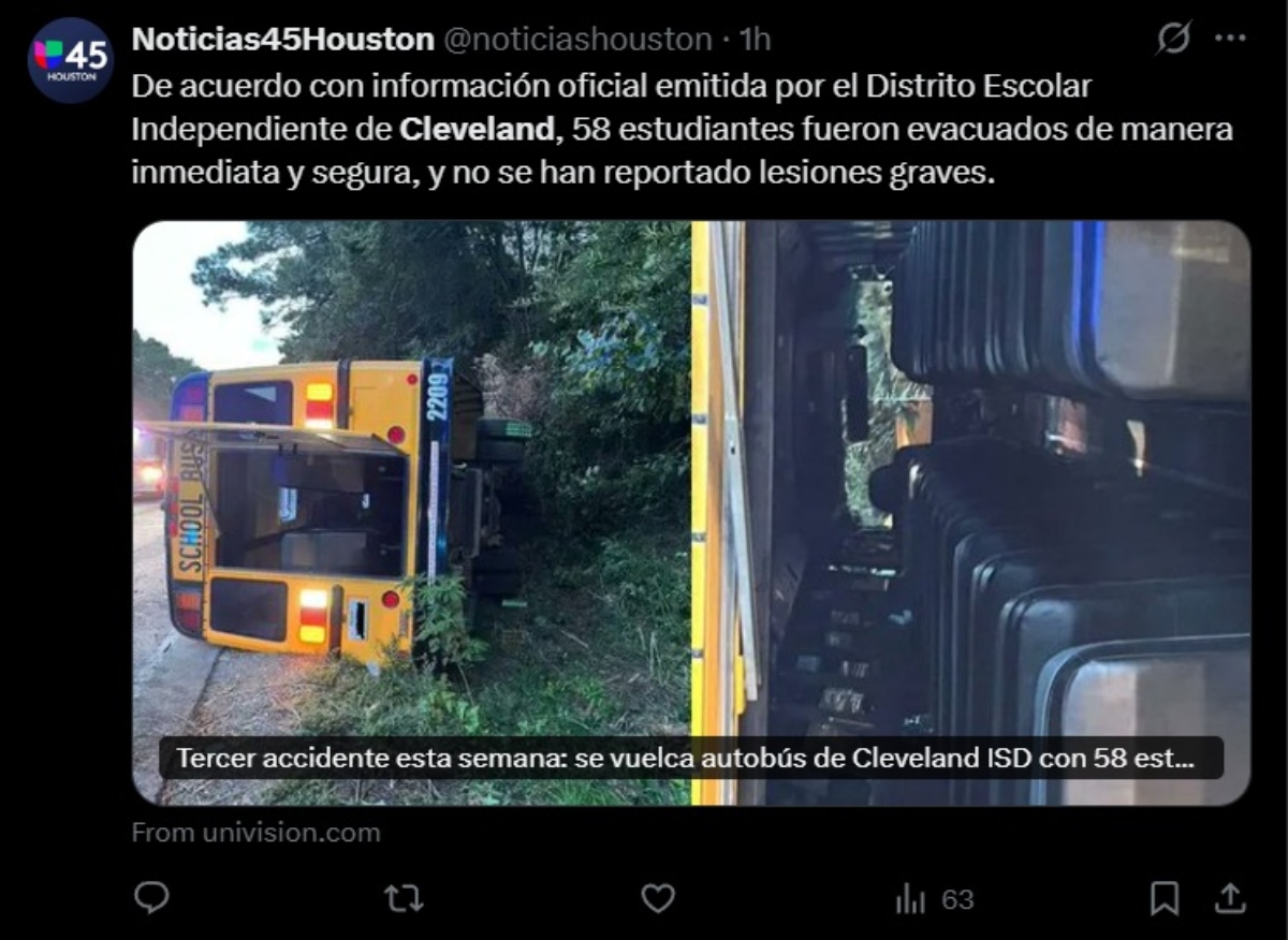 accidente autobús Cleveland