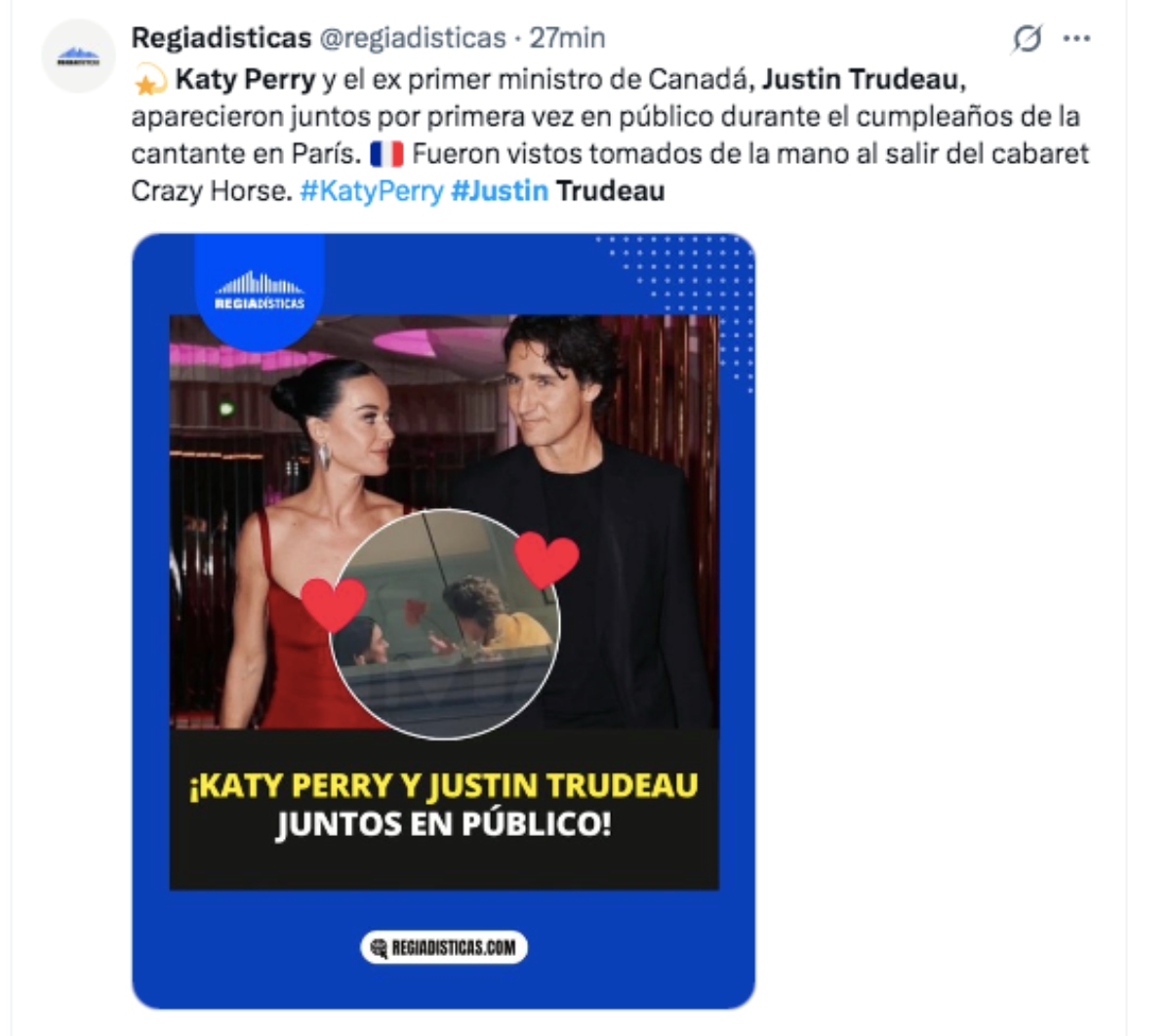 Katy Perry y Justin Trudeau