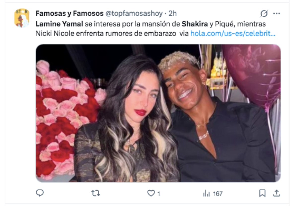 Lamine Yamal, Shakira