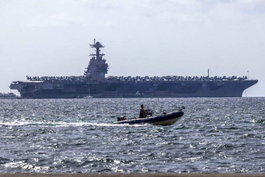 EE. UU. portaaviones Caribe, USS Gerald R. Ford, Venezuela, Colombia, QuéOnnda