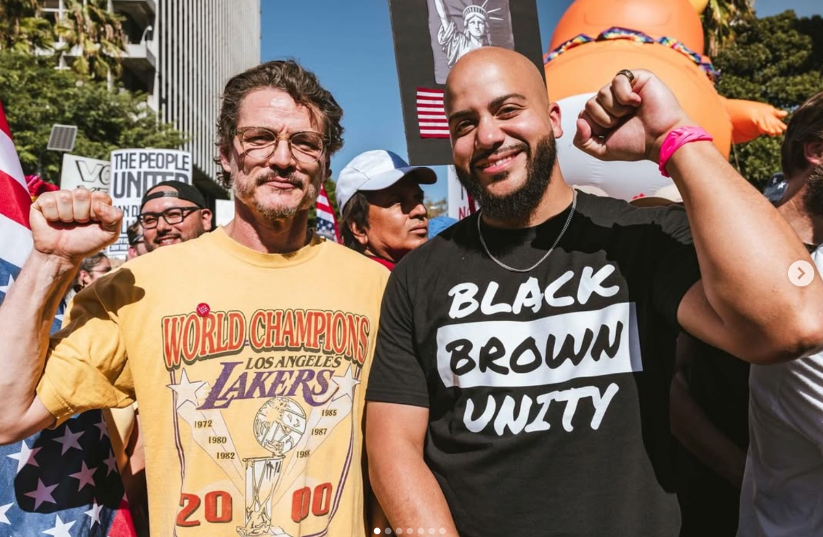 Pedro Pascal se une a protesta “No Kings” en Los Ángeles