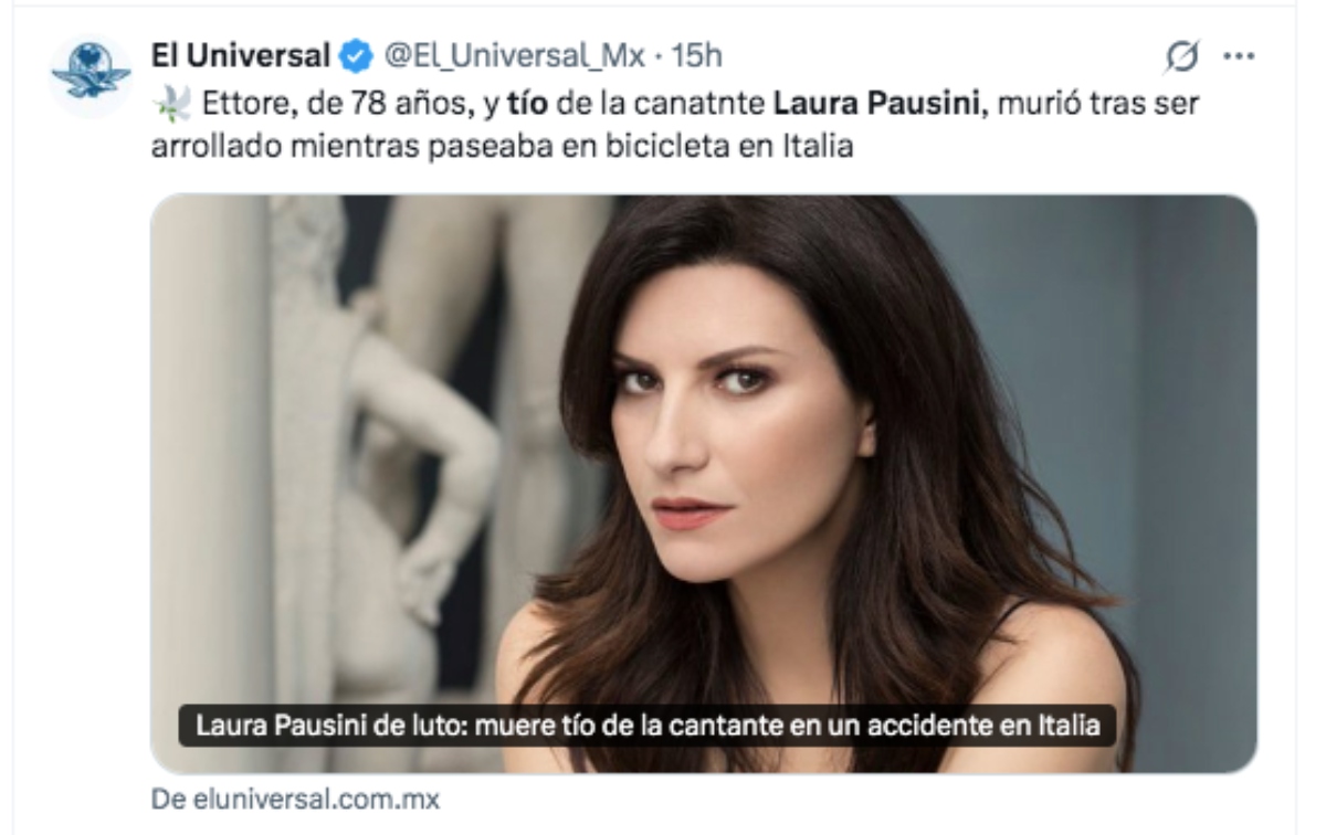 Laura Pausini, tragedia tío