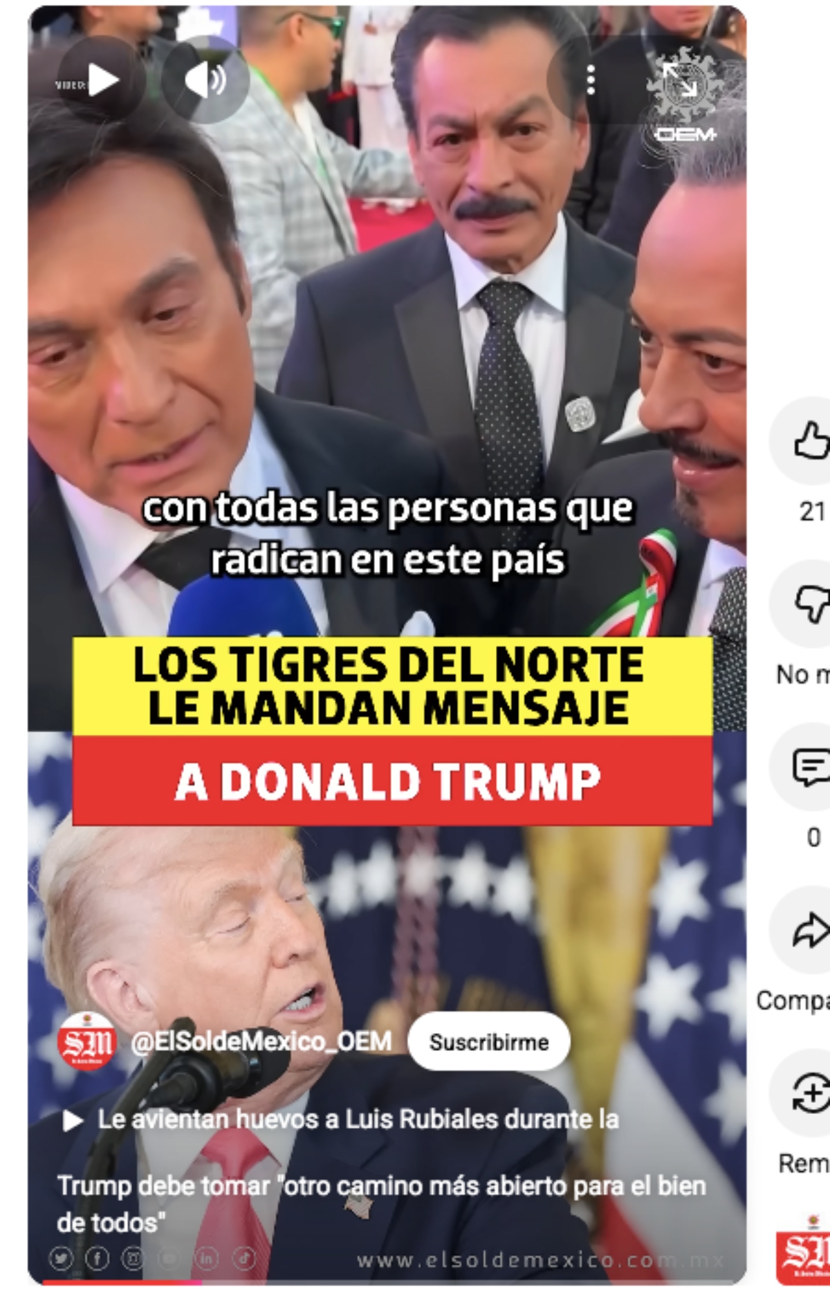 Los Tigres del Norte, Trump
