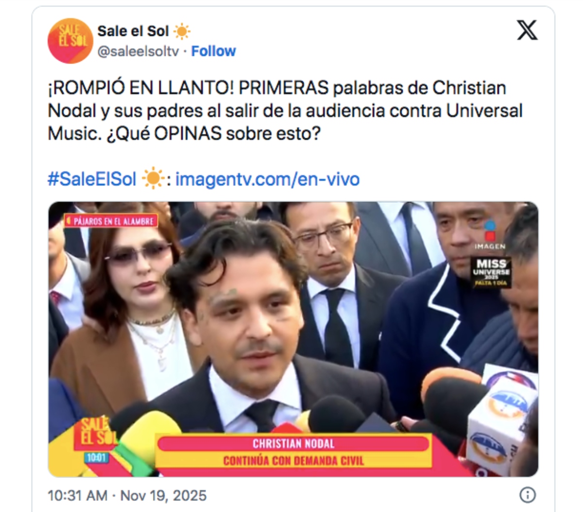 Christian Nodal, audiencia