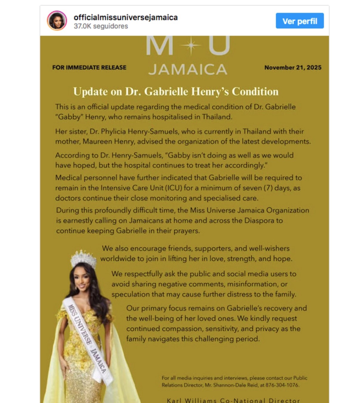 Miss Jamaica, Gabrielle Henry