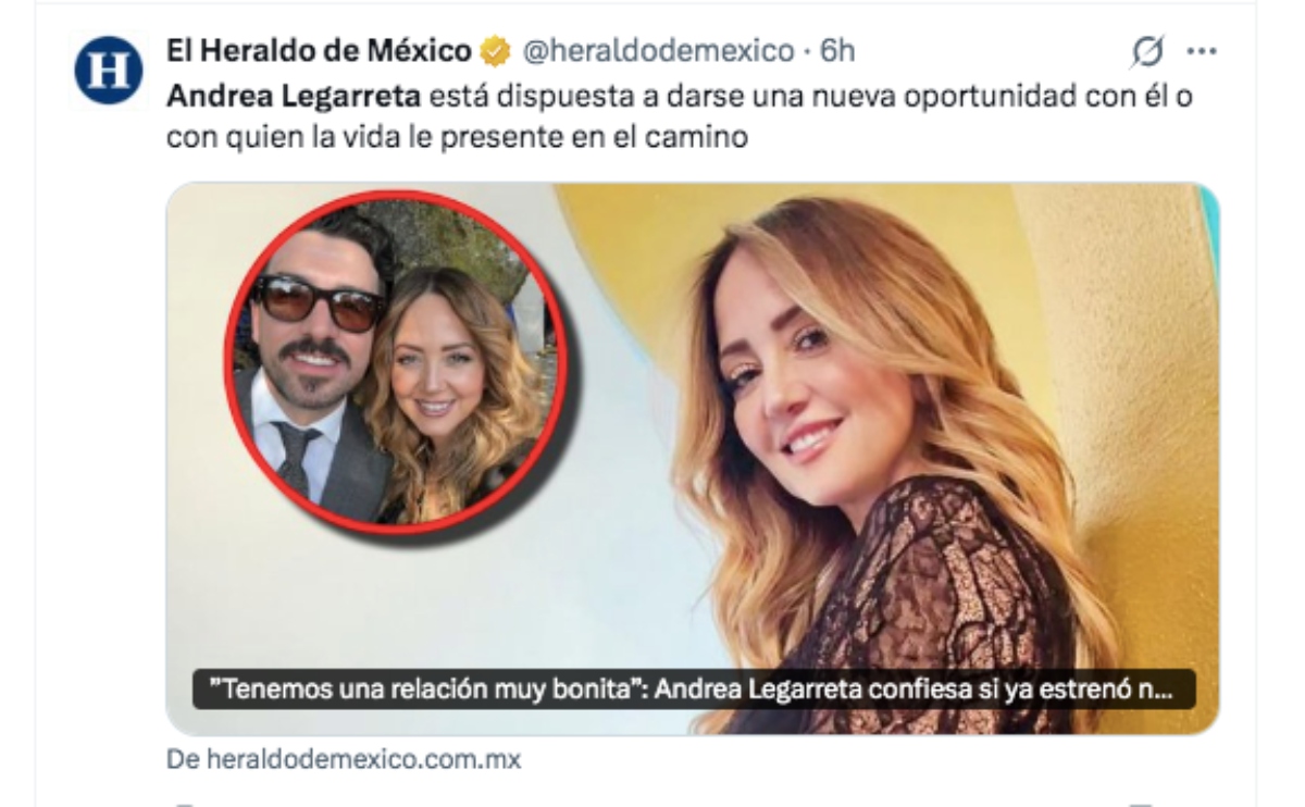 Andrea Legarreta, romance