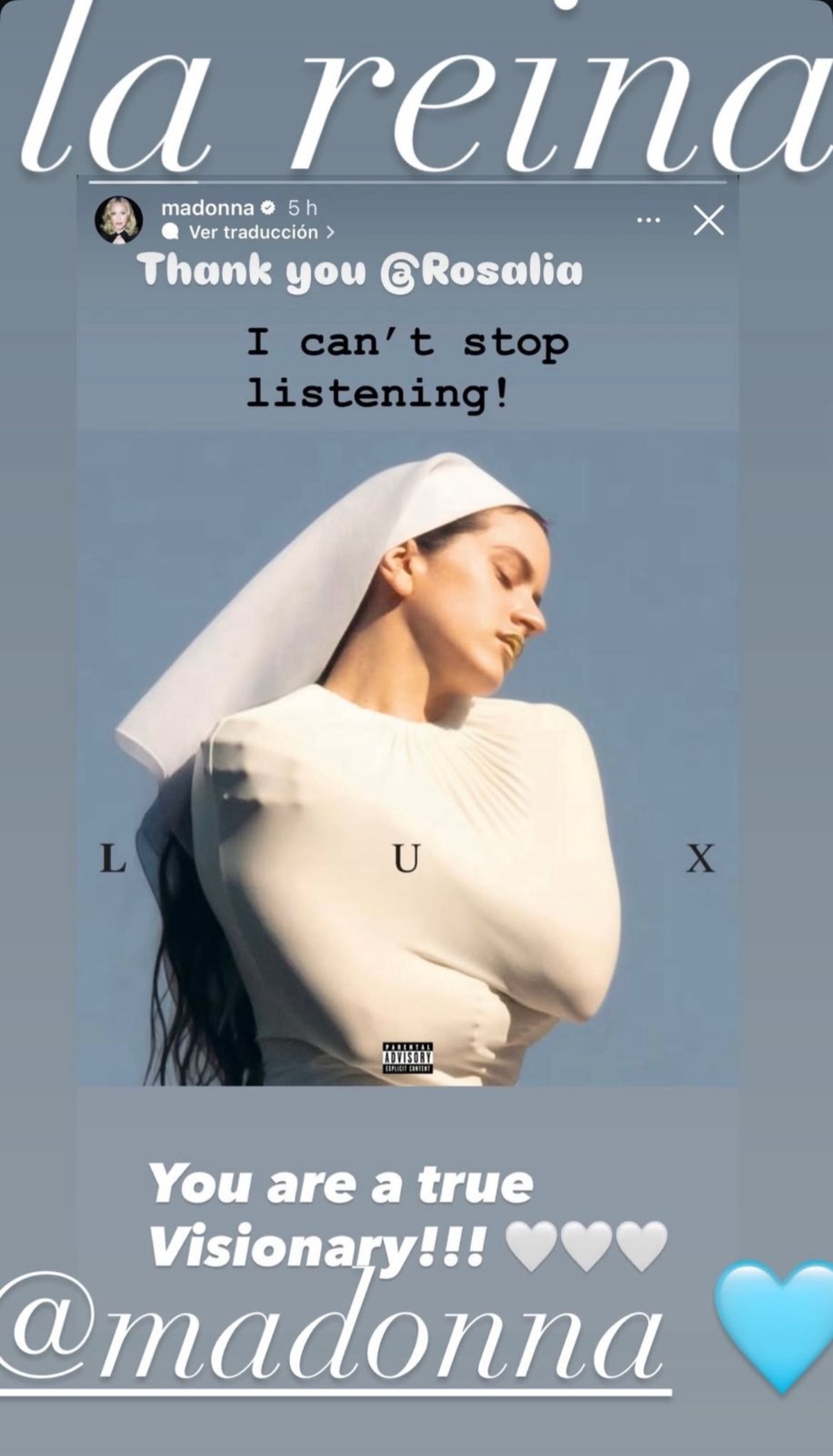 Rosalía, Madonna