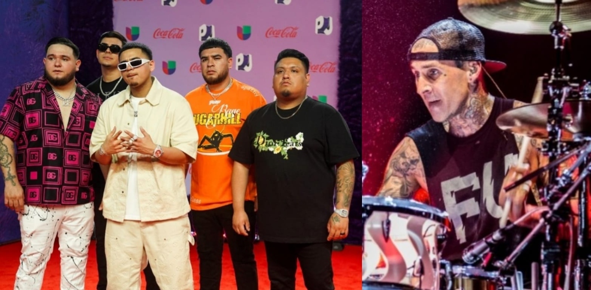 Travis Barker toca palomazo con Fuerza Regida