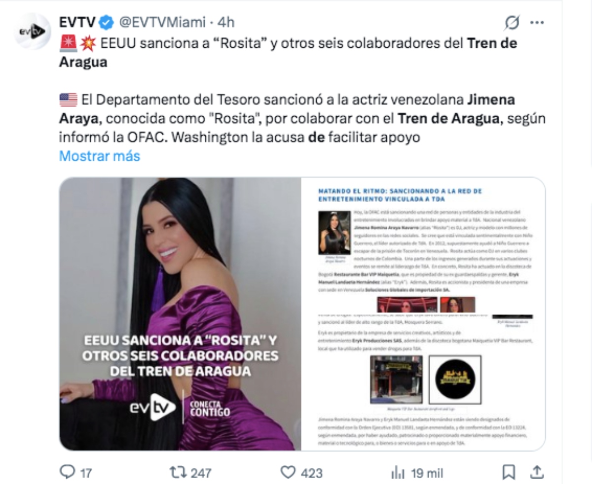 Jimena Araya, famosos