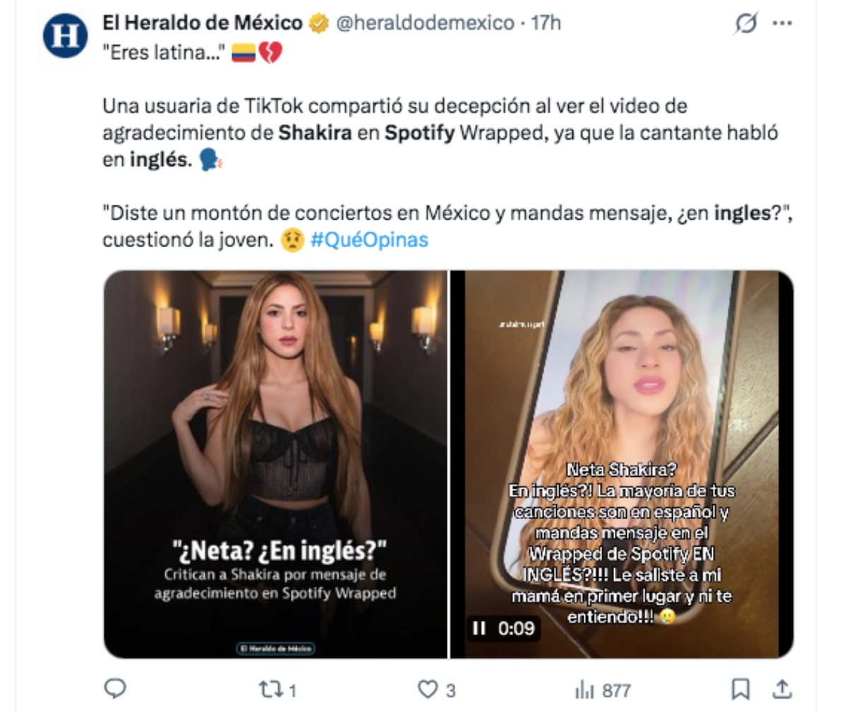 Shakira, Spotify