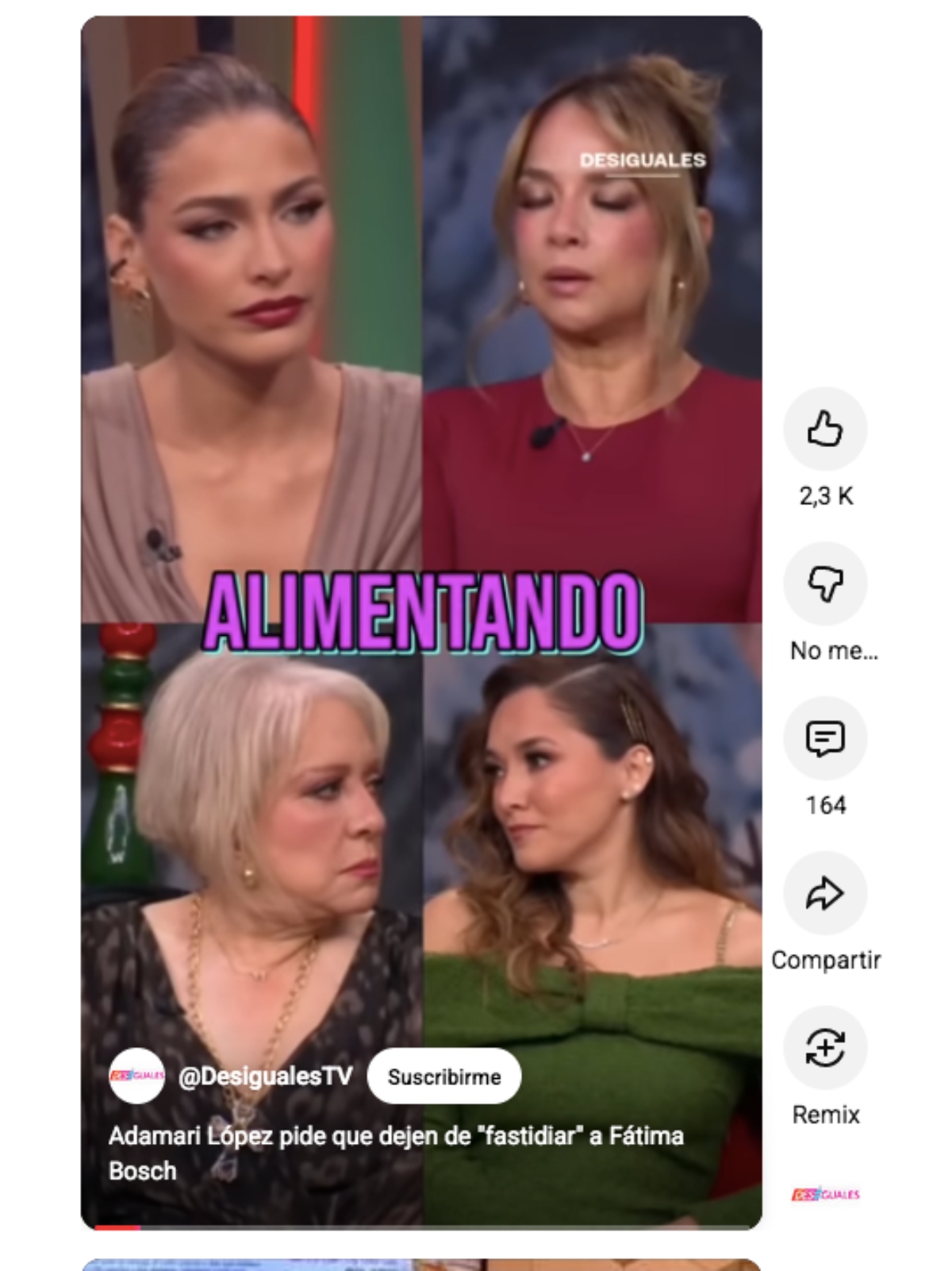 Fátima Bosch, Miss Universo, Adamari Lòpez