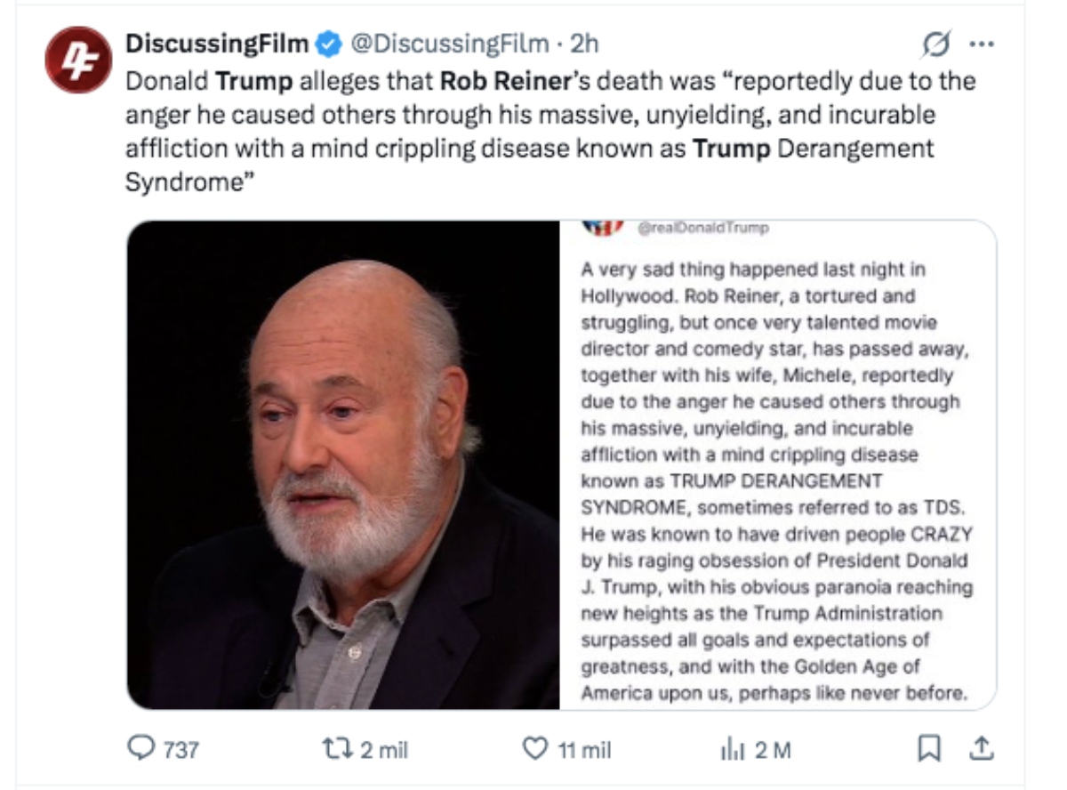 Rob Reiner, Trump