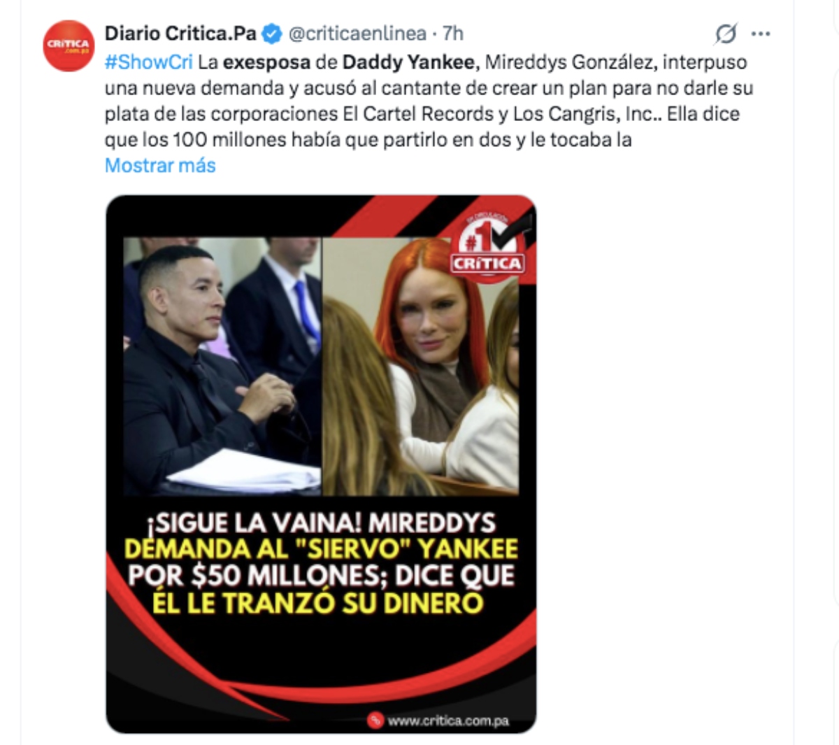 Mireddys González, Daddy Yankee