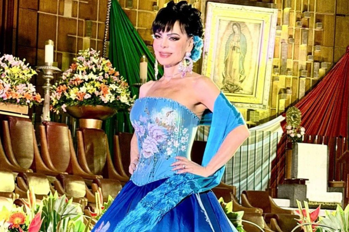 ¡Usa vestido dedicado a su hijo Julián! Maribel Guardia impacta cantándole a la Virgen de Guadalupe