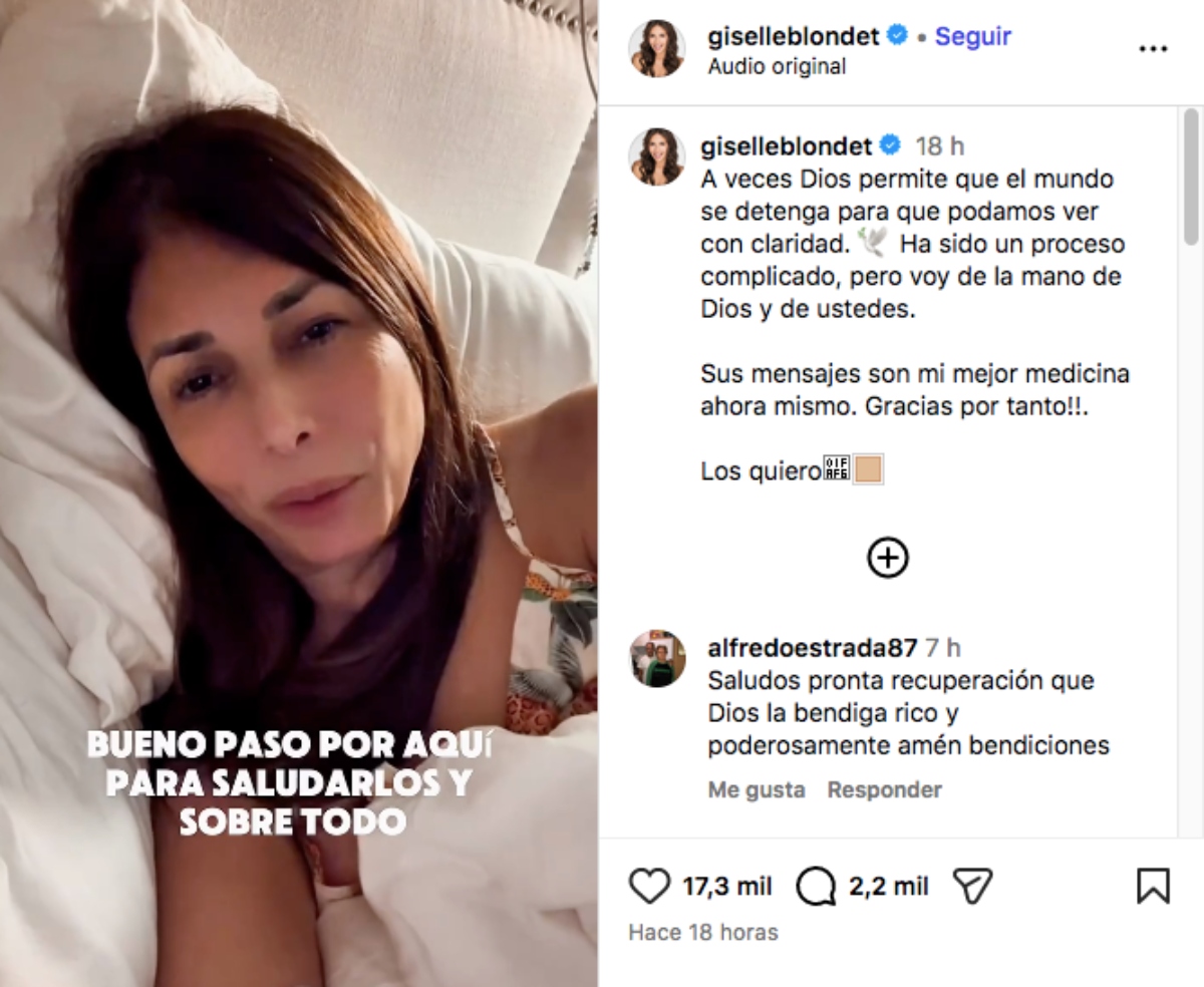Giselle Blondet, salud