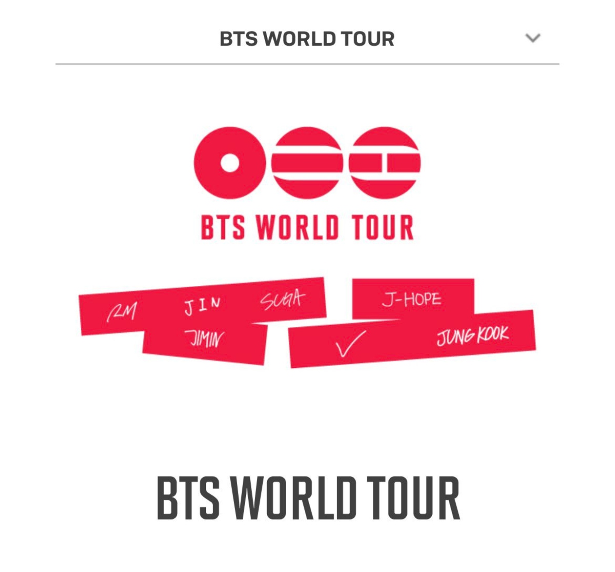BTS, gira