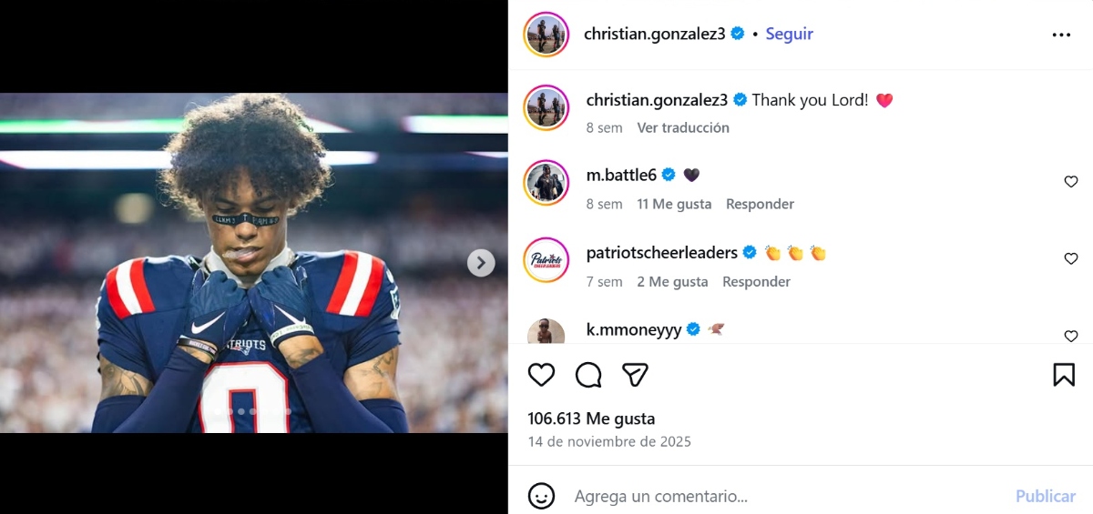 NFL; Christian González