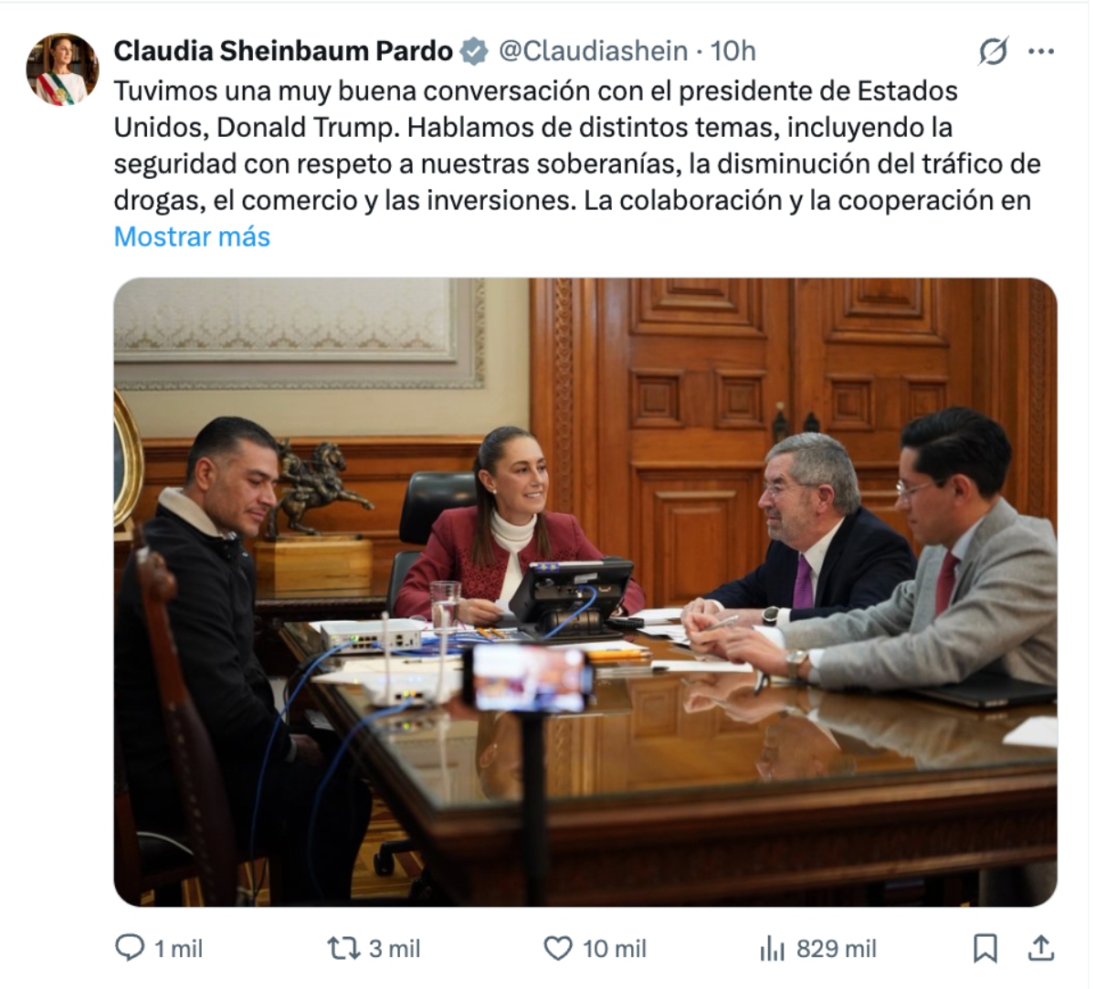Sheinbaum descarta acción militar, Sheinbaum llamada Trump, Sheinbaum, Trump, QuéOnnda