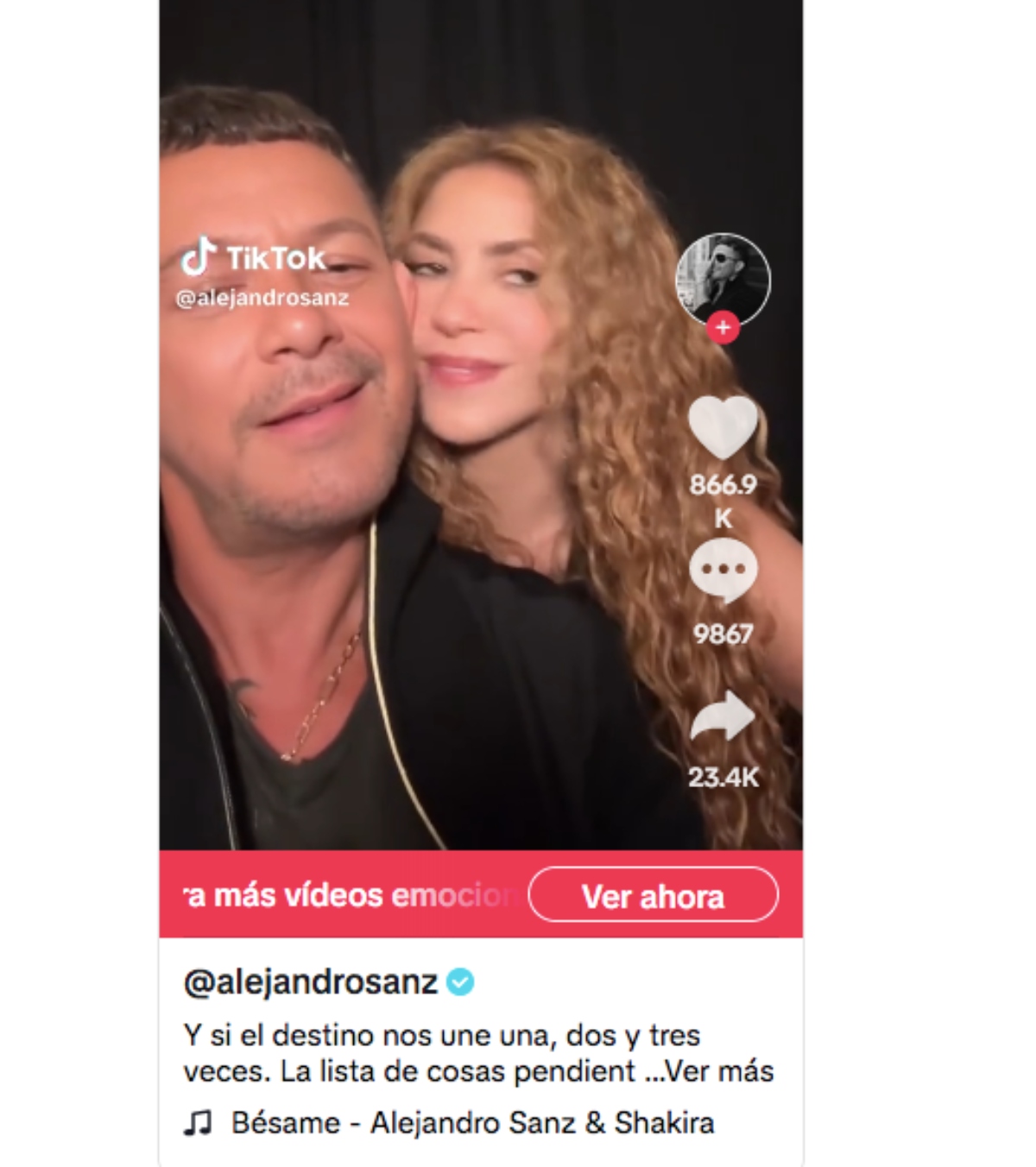 Alejandro Sanz, Shakira, música