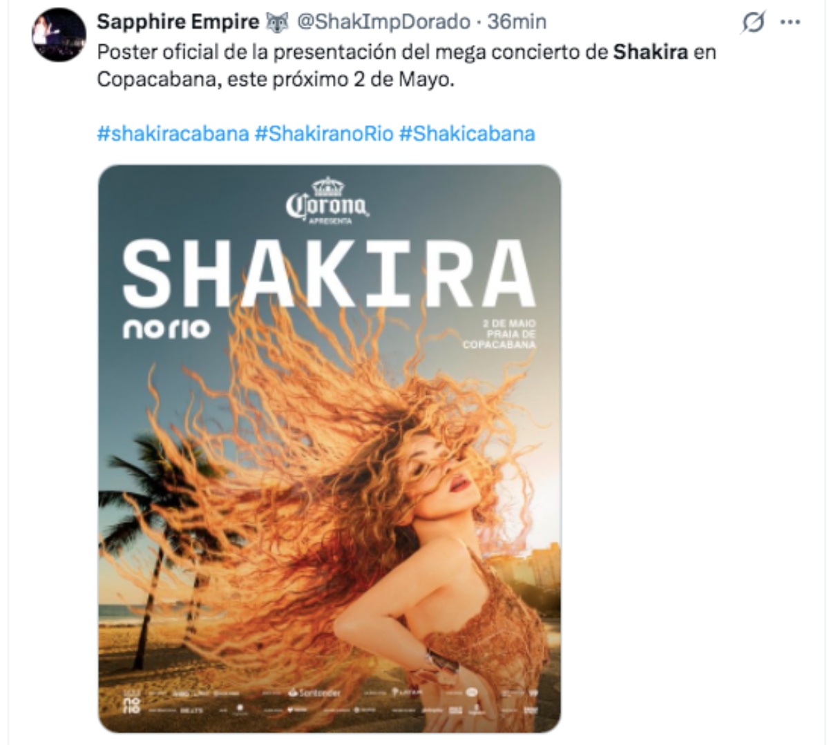 Shakira, show Brasil