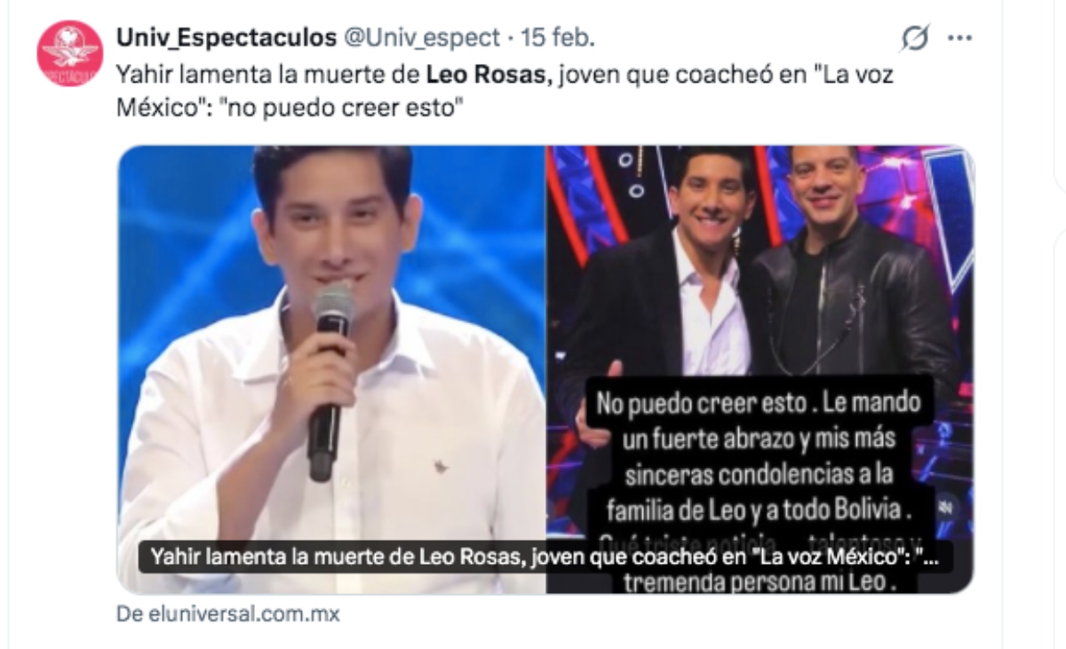 Leo Rosas muerte, famosos