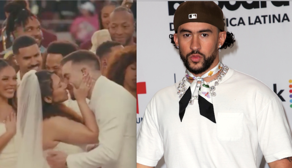 Pareja que tuvo boda durante show de Bad Bunny en el Super Bowl cuenta su historia